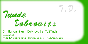 tunde dobrovits business card